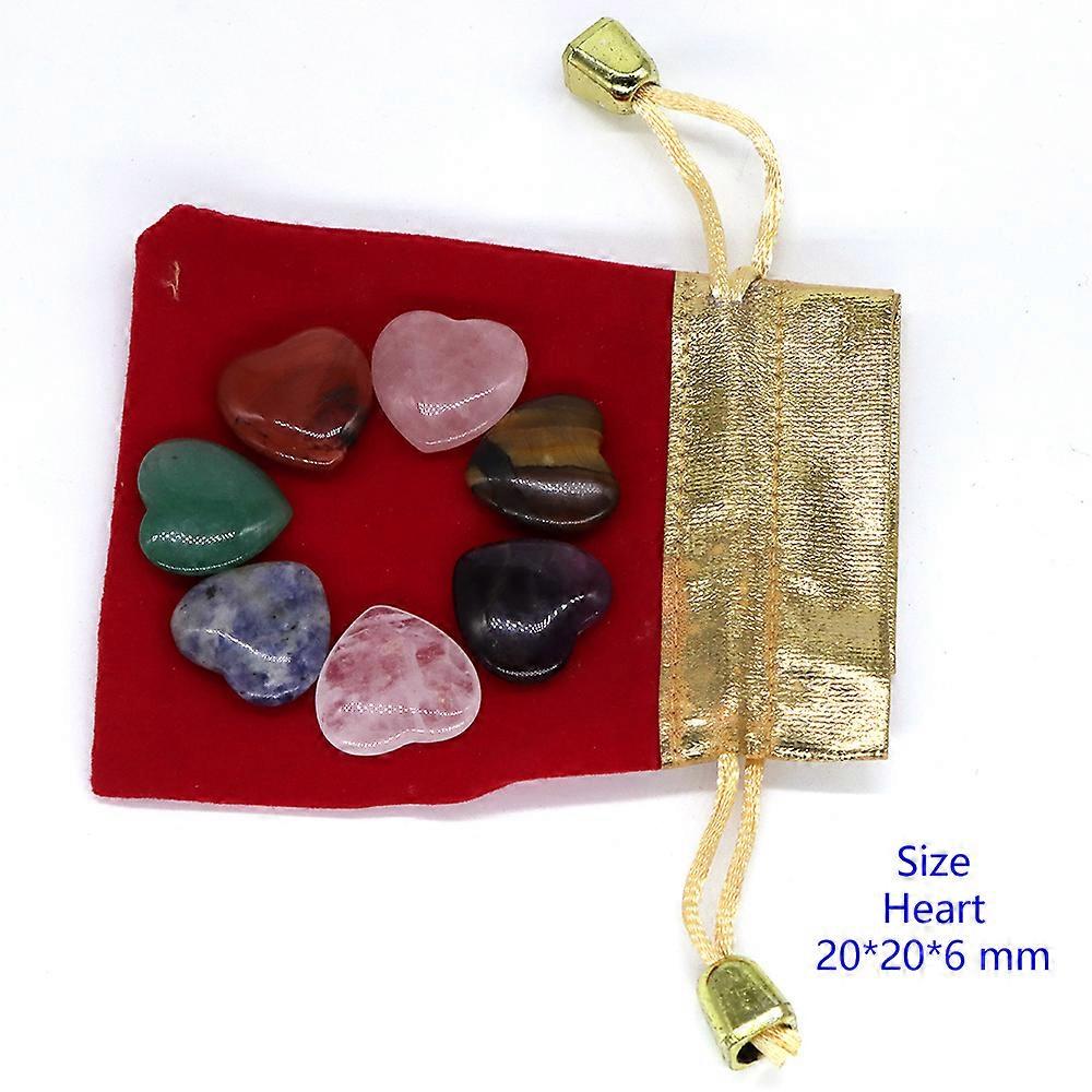 Redkid Ensemble de cristal en pierre naturelle 7 chakras décor de guérison quartz minéraux ornements