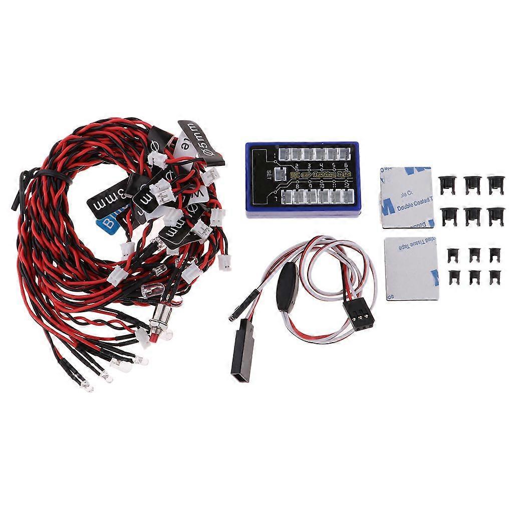 1/10 Scale RC Crawlers Flashing Lights Kits 12 Leds for Axial SCX10 CC01 D90