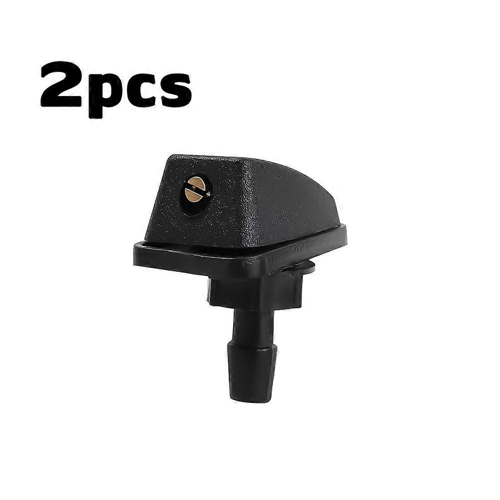 2 Pcs Car Front Windshield Windscreen Wiper Nozzle Washer Jet Nozzles Universal Water Fan Spout Cover Washer Outlet Adjustment