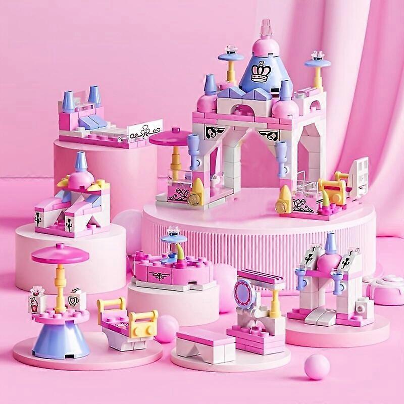 6-in-1 Meisjes Kasteel Bouwblok Kit - Creëer Unieke Structuren met Vervormbare Combinaties Compatibel met LEGO! LLXD-8612-1 Robots met afstandsbediening