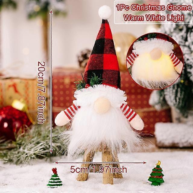 Mini Glowing Gnome Christmas Decorations 2023 Faceless Dolls Christmas Decor for Home Christmas Ornaments Navidad New Year 2024
