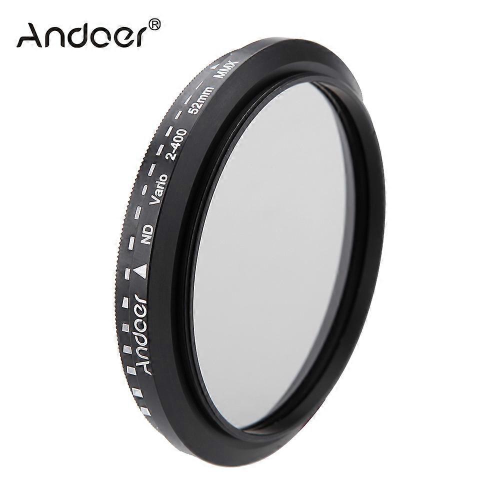 52mm ND Filter Fader Neutral Density Adjustable ND2 to ND400 Variable Filter for Canon Nikon DSLR Camera
