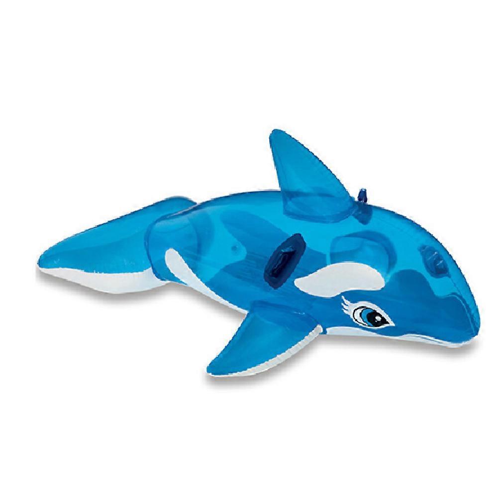 Blue Dolphin Rid On Swim Float Inflatable Adults Pool Float for Kids