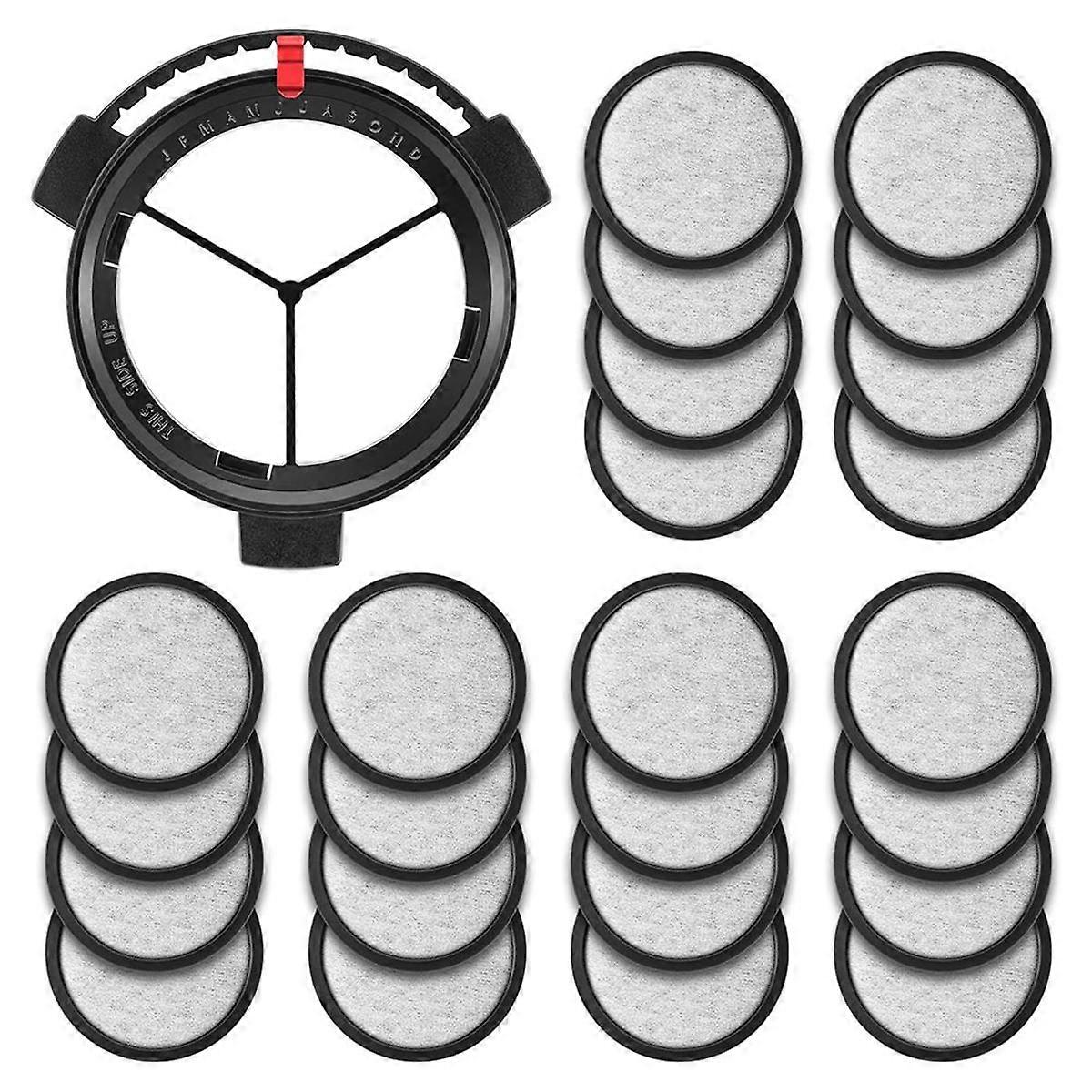 Disque filtrant de filtre de filtre de filtre de cafetière de remplacement 24PCS avec cadre compatible avec les machines et les infuseurs