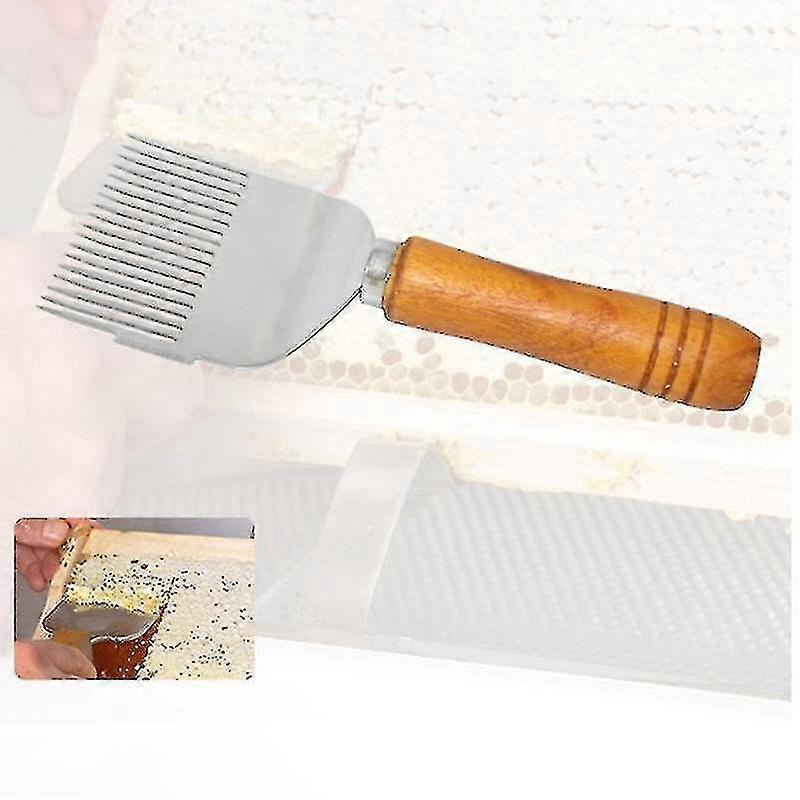 Honey Cutter Scraper Honey Uncapping Fork Wooden Handle Beekeeping Tools