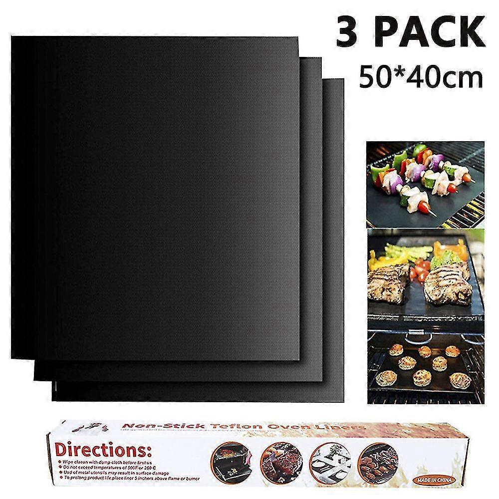 Grill Mat (3pcs) Non-stick Bbq Grilling &baking Mats -reusable