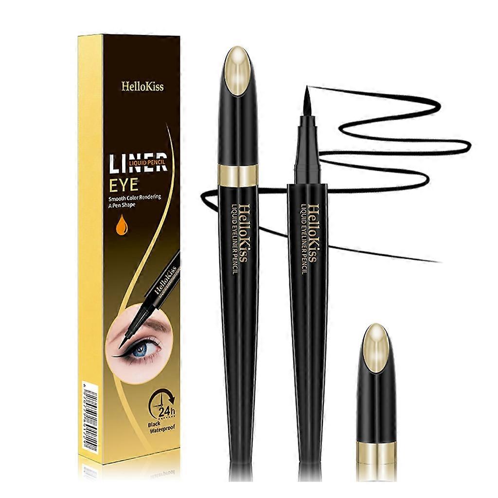 Breakup-Proof Liquid Eyeliner Precision Brush Tip Smudgeproof Brown/ Black