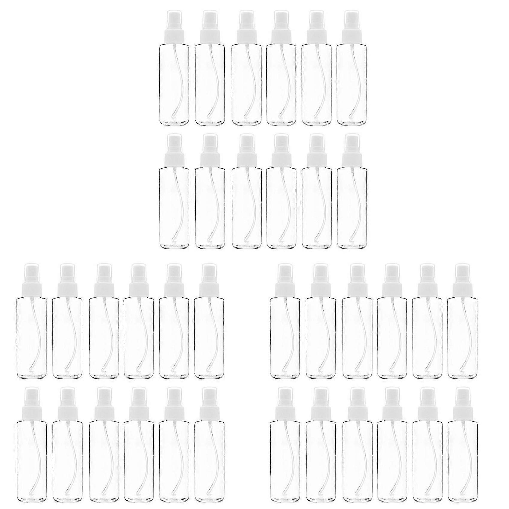 36 Pack Fine Mist Clear Spray Bottles 120 Ml (4 Oz) With Pump Spray Cap, Reusable And Refillable Em
