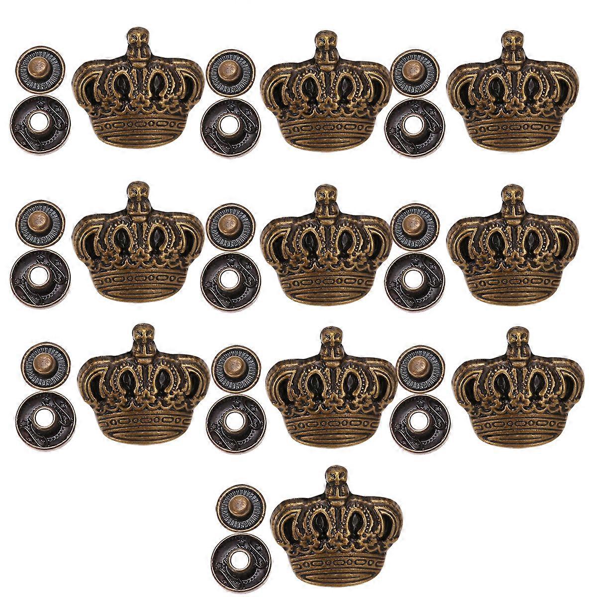 10 Sets Fox Wallet Push Button Wallet Snap Button Bag Snap Fastener Kit Snap Buttons Antique Brass Snaps