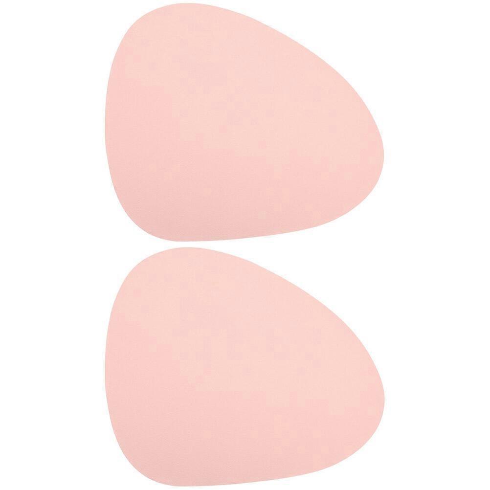 2Pcs Dining Table Placemat Dinner Mat Egg Shaped Table Mat for Restaurant