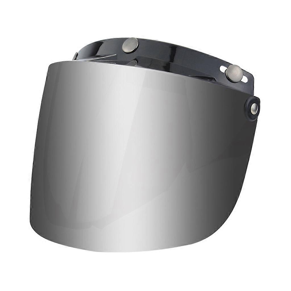 Motorcycle Helmets Visor 3-Snap Design Flip Up Down Open Face Visor Lens