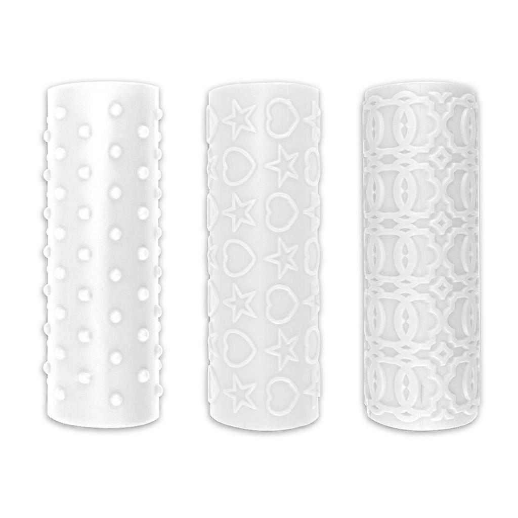 3 Pcs Earrings Texture Roller Bar Embossing Pottery Texture Rollers for Clay