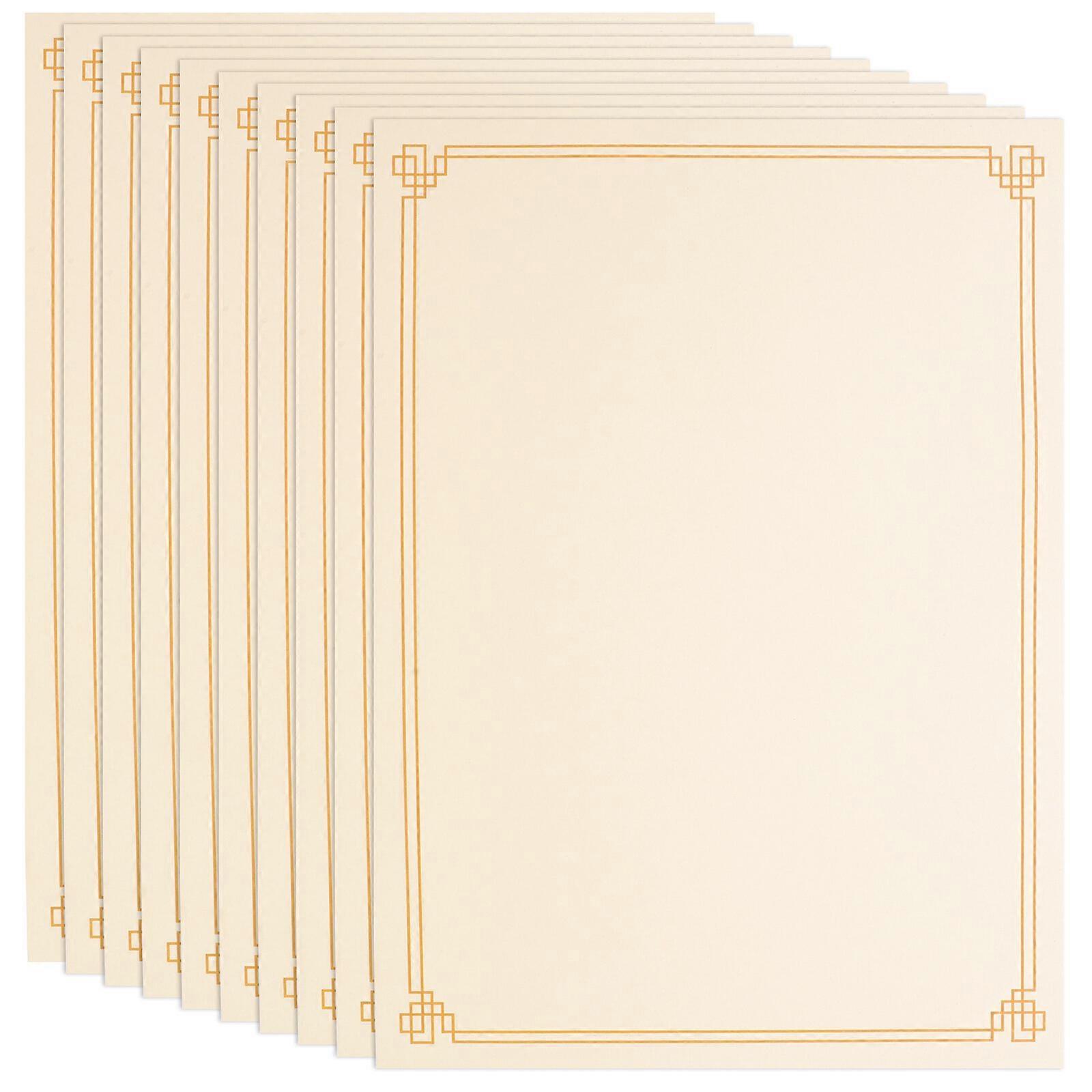 10pcs Blank Certificate Paper Writable Printable Certificate Inner Paper for Office Use