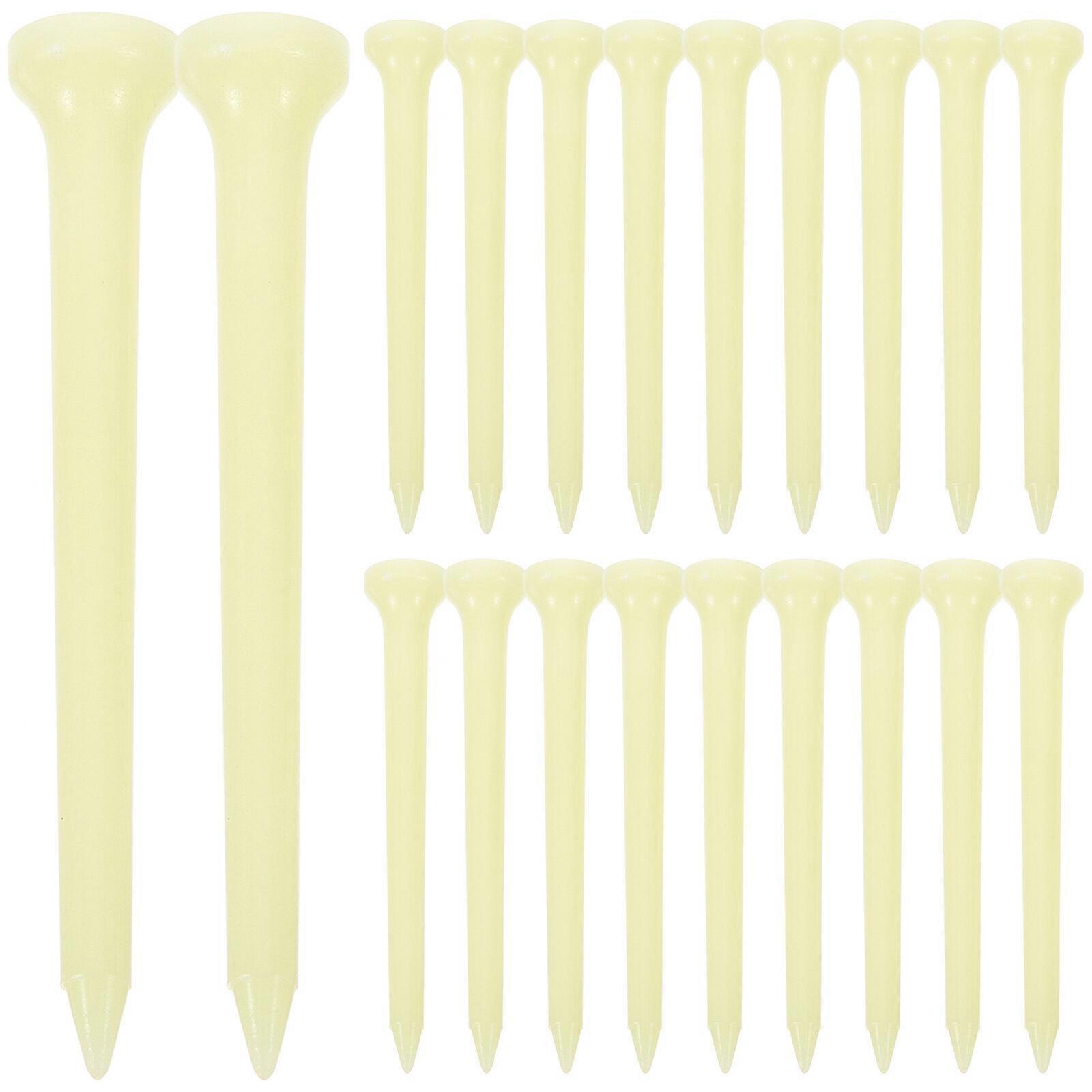 20pcs Luminous Golf Tees Pegs Golf Spikes Replaceable Golf Tees Golf Training Accessories