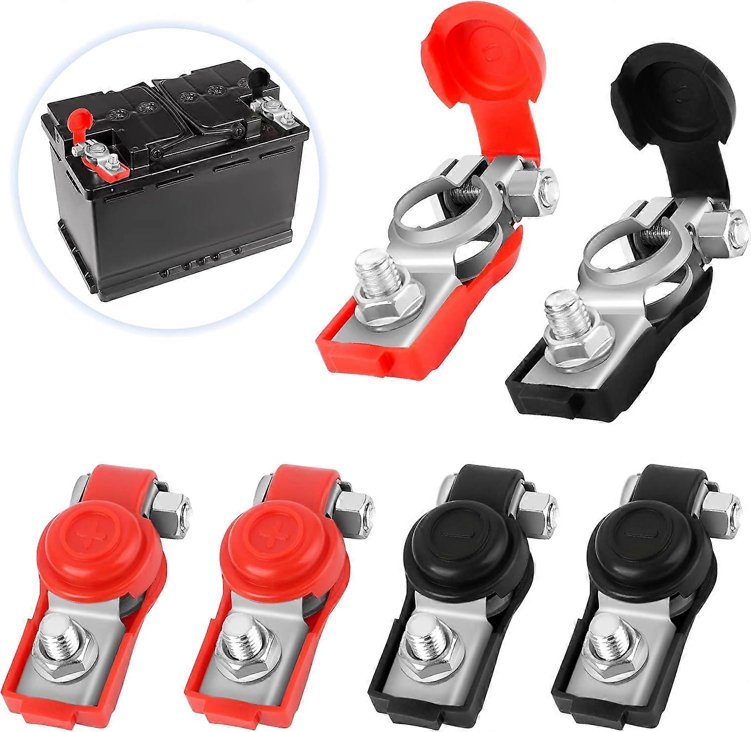Battery Terminals Battery Quick Release Connectors Negative and Positive Copper Car Battery Terminals Connectors 12V/24V/48V Car Battery Terminal Conn