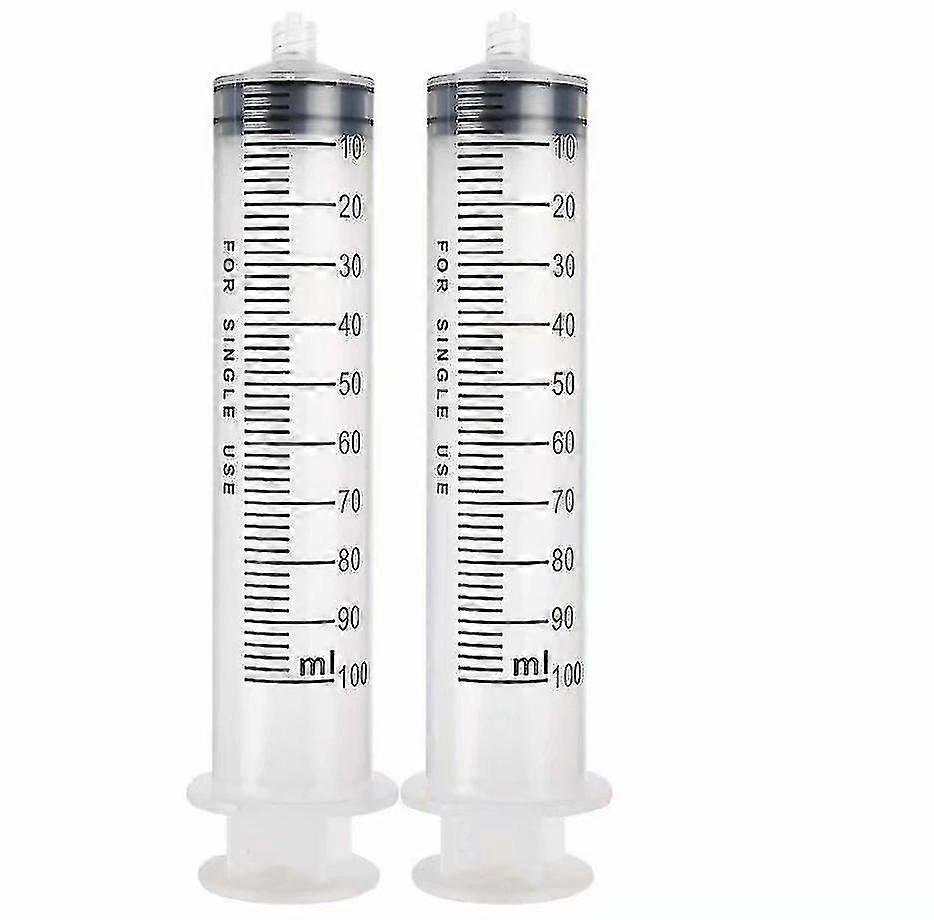 Plastic Syringe 100ml, Reusable (2 Pieces)