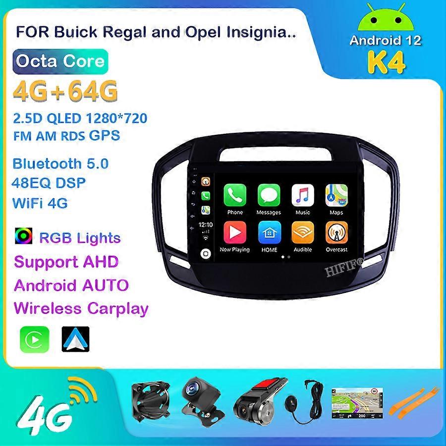 لبويك ريجال وأوبل شارة 2014-2016 2 راديو سيارة الدين الروبوت 12 9 بوصة GPS الملاحة مشغل الوسائط المتعددة وحدة رأس ستيريو