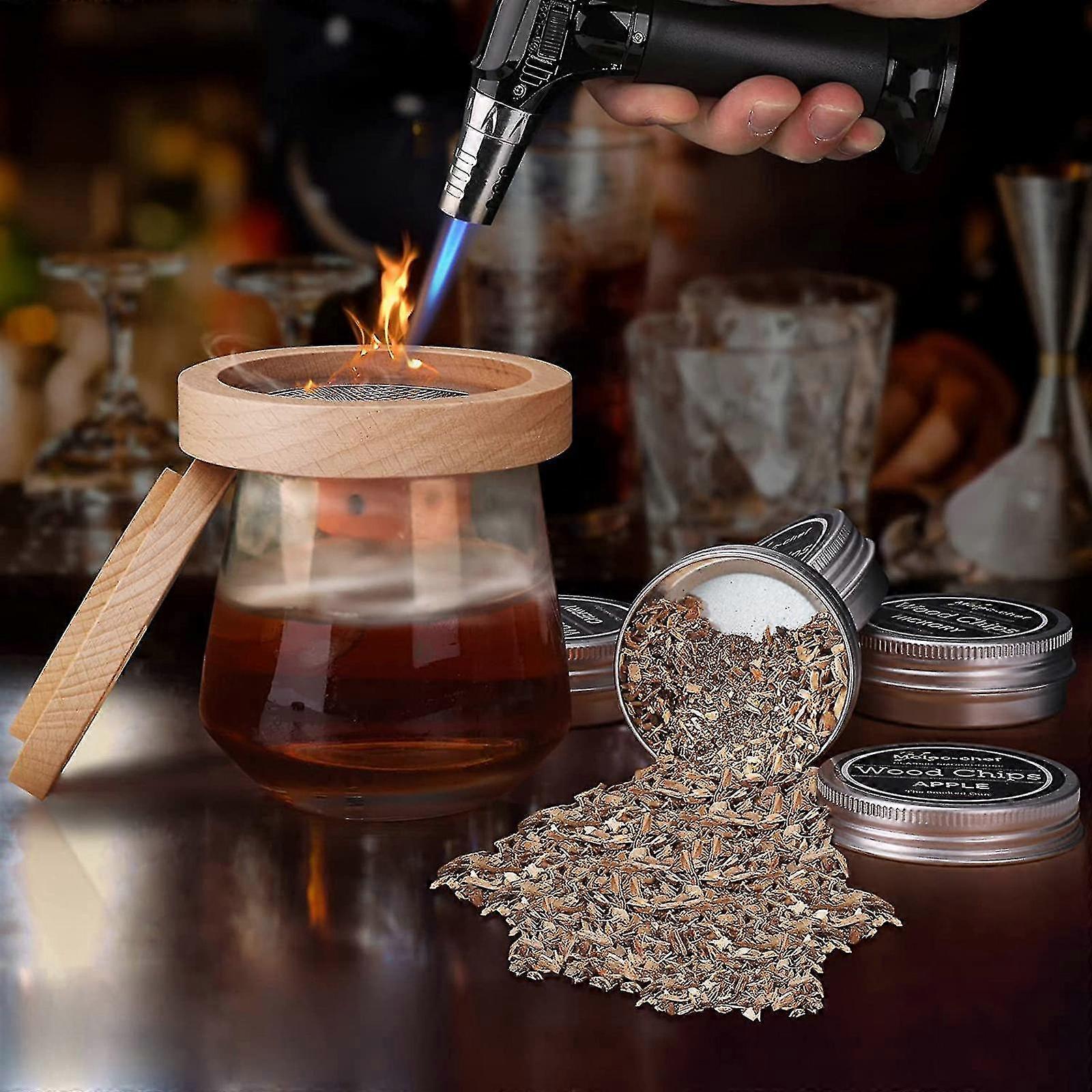 طقم مدخن كوكتيل مع نكهات رقائق الخشب مدخن مدخن مدخن قديم