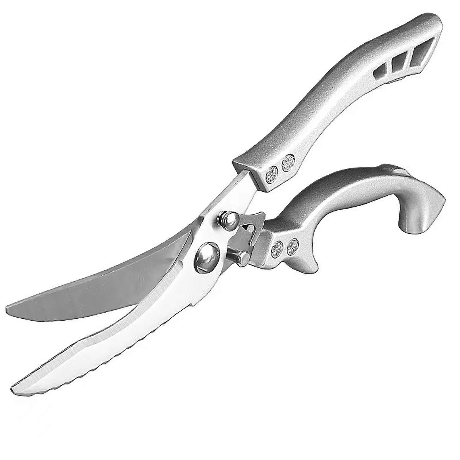 Poultry Shears Sharp Heavy Duty Comfortable Handle Dishwasher Safe Spring Loaded Multi-functional Stainless Steel Chicken Bone Kitchen Scissors for Ba