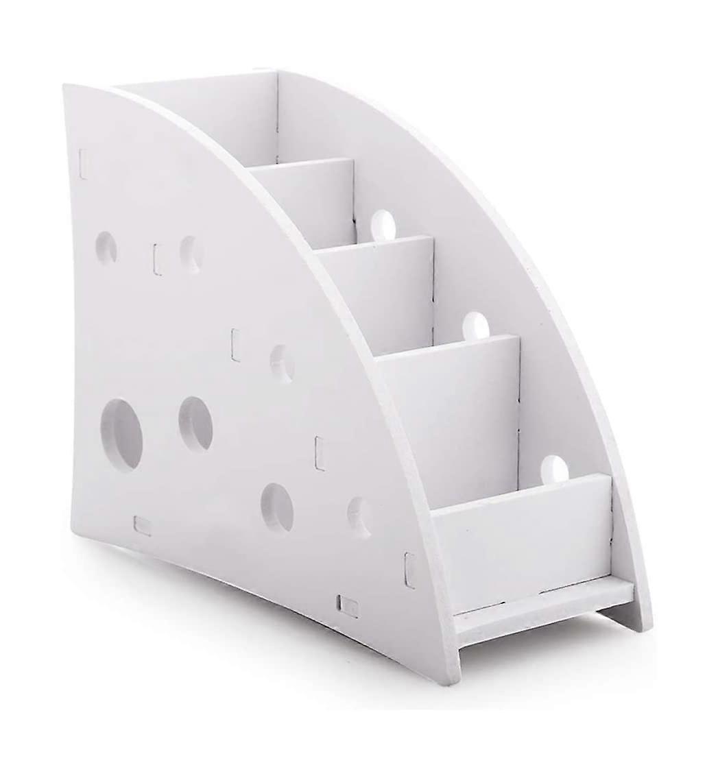 4-Compartment White Remote Control Organizer Box  Keep Your Space Tidy and Organized!