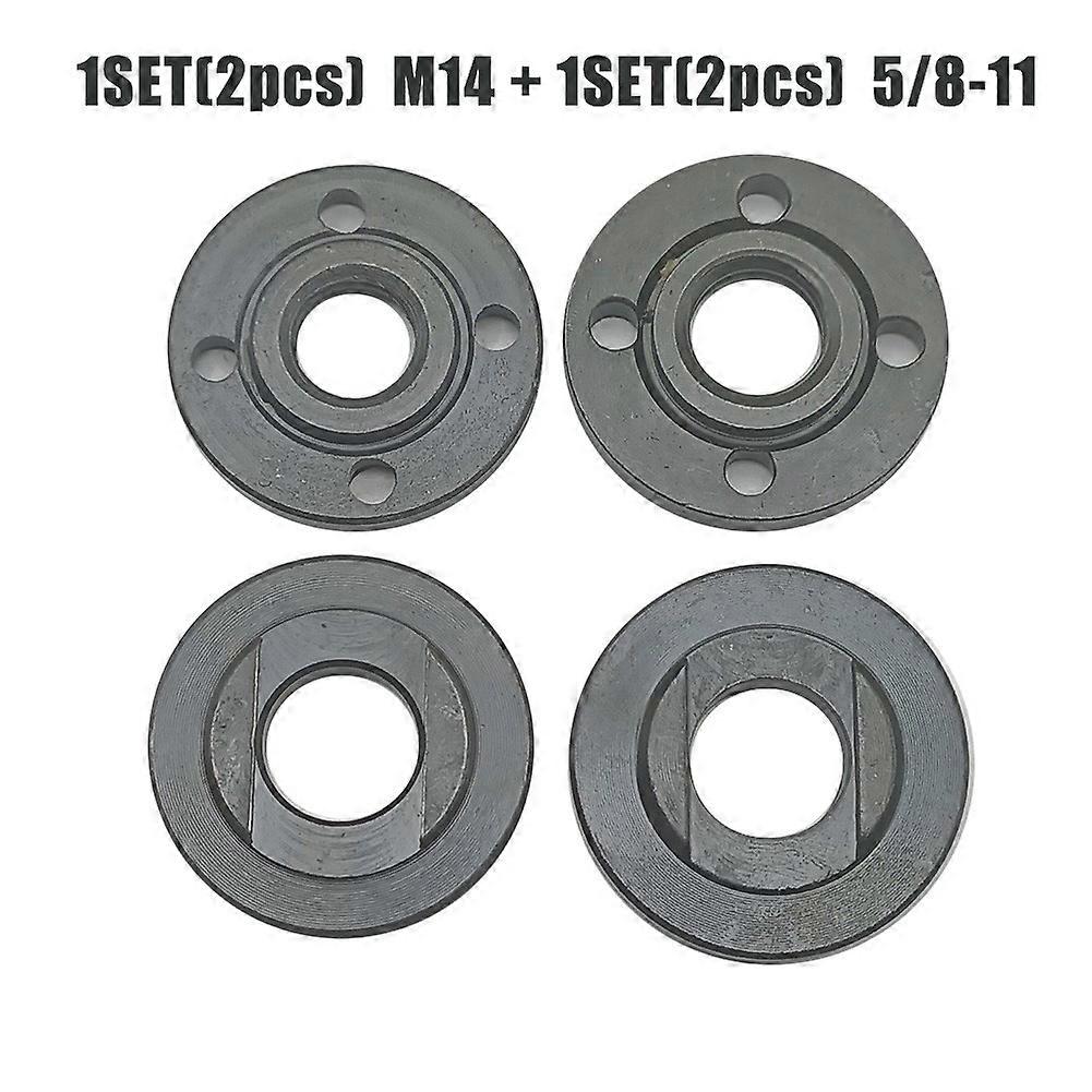Angle Grinder Disc Holder Nuts Set M14 Thread Replacement Angle Grinder Inner Outer Flange Nut 5/8-11 M16 2PCS
