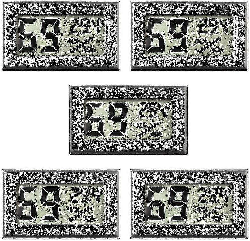 5-pack Mini Hygrometer Small Digital Thermometer Hygrometer Lcd Monitor Indoor