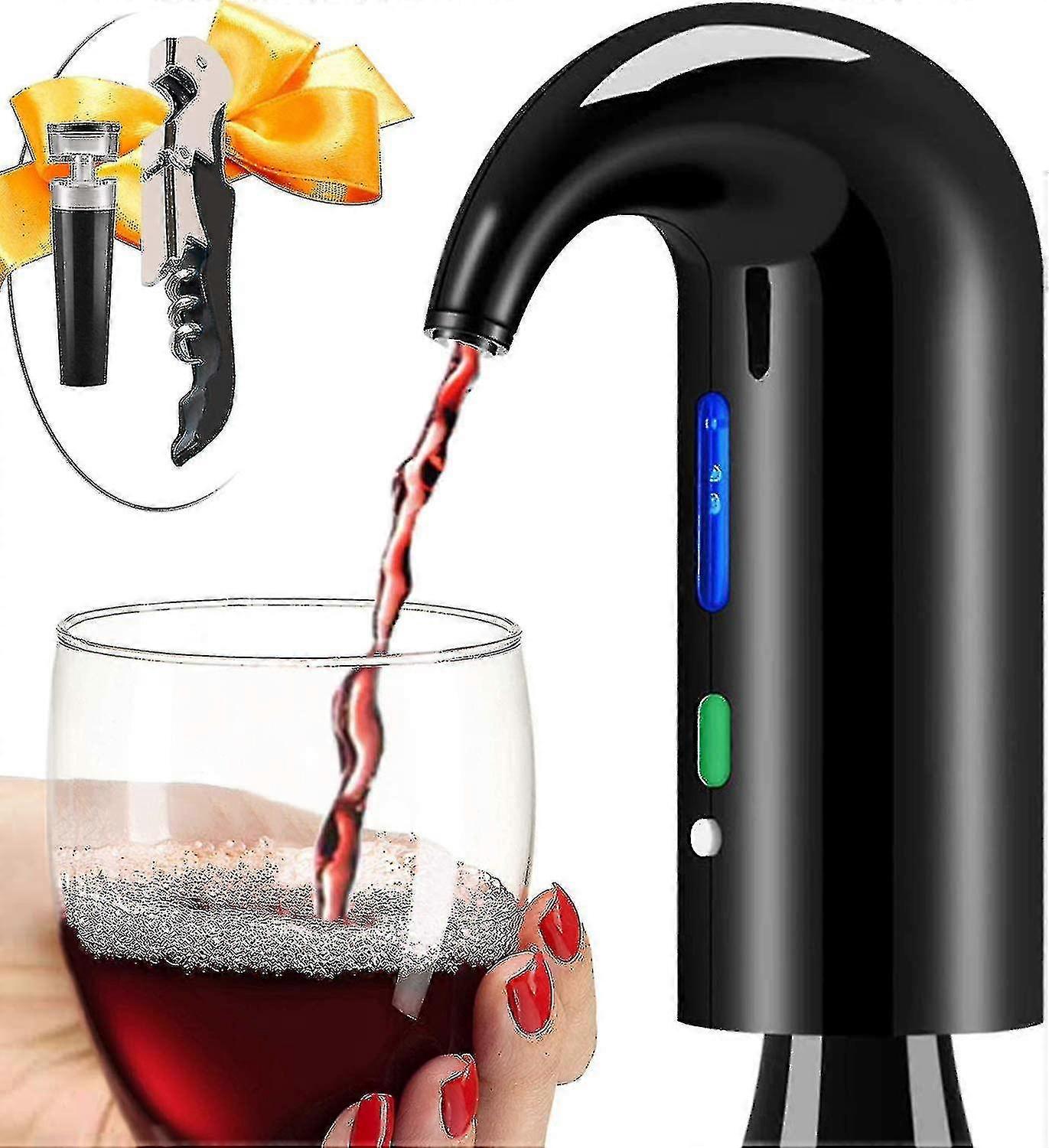 Wine Aerator Gifts Electric Wine Decanter And Dispenser One Touch Red -white Wine Accessories Aeration Work With Wine Opener For Beginner Enthusiast -