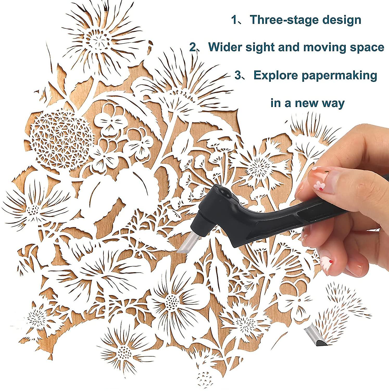 Outils De Coupe Artisanale Avec Lame Rotative à 360 Degrés Pour Le Pochoir En Papier Decoupe Scrapbooking