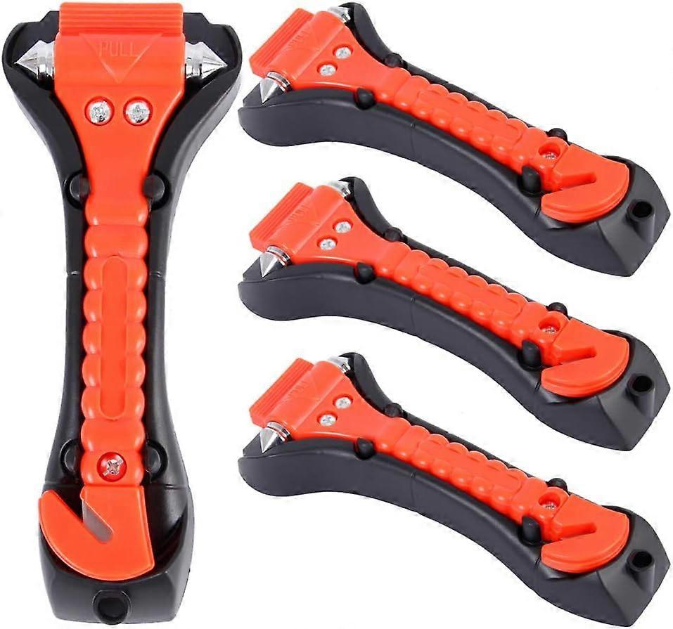 4 Pack Car Safety Hammer Antiskid Car Emergency Window Break Escape Hammer Safety Seat Belt Cutter Tool Saving Survival Kit