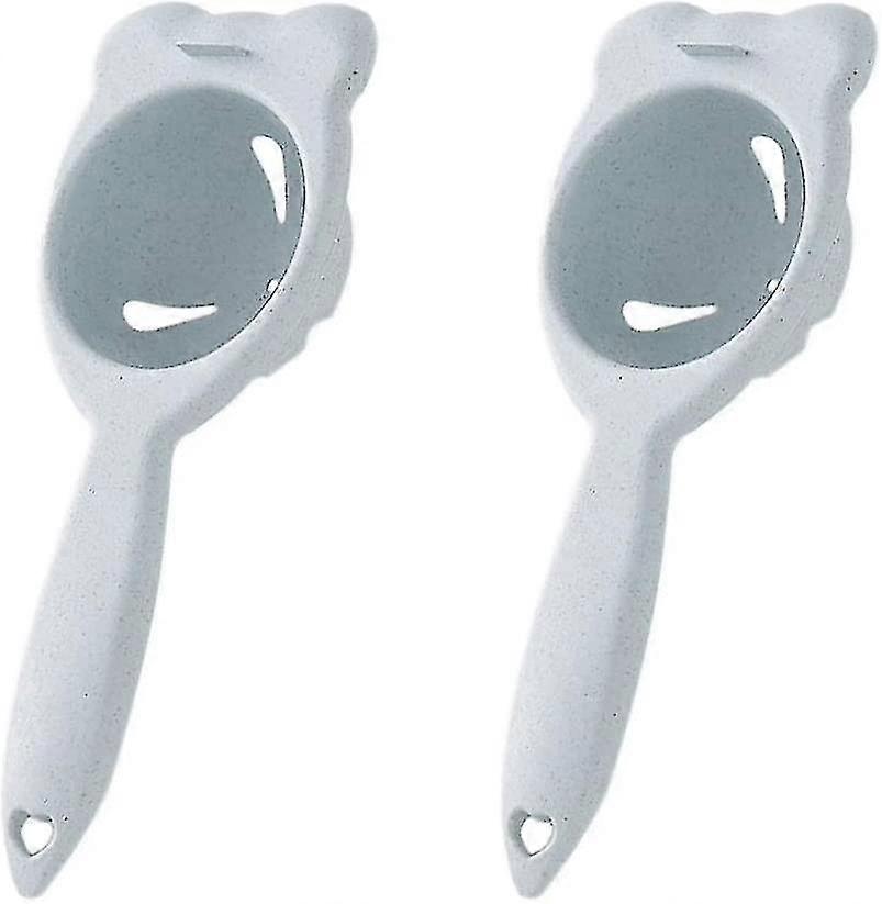 2 Pcs Egg Yolk Separator Blue Long Handle Egg White Filter For Kitchen Tool  Gift