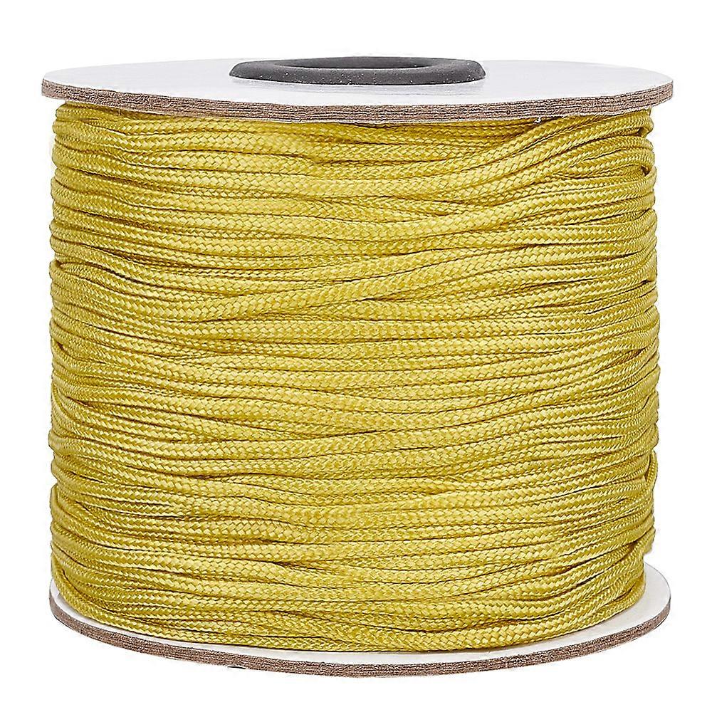 1 Roll Nylon Thread Chinese Knot Cord Round Gold 1.5mm about 100 yards/roll