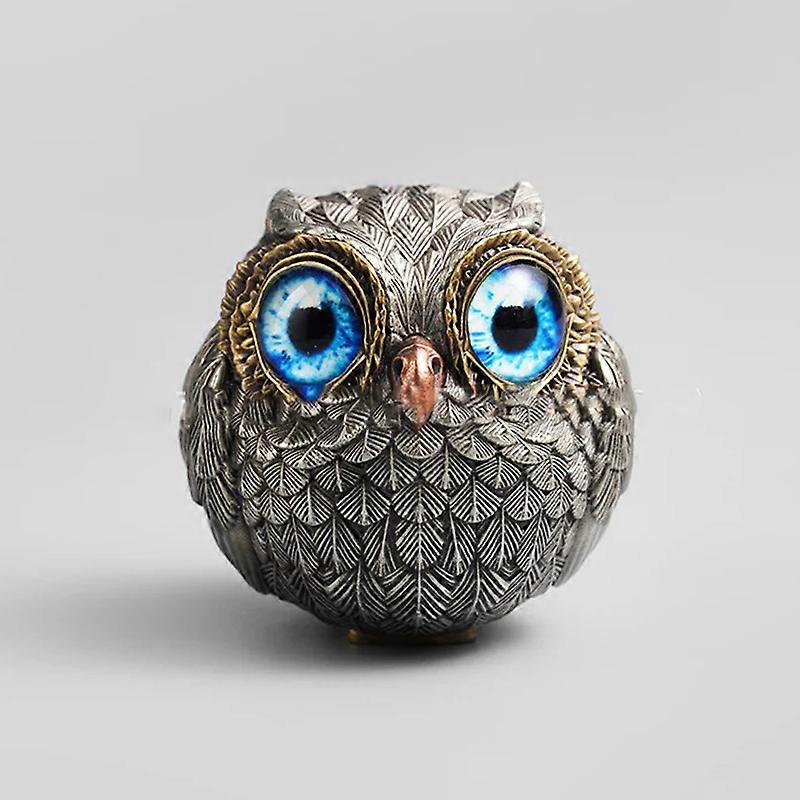 Realistic Owl Animal Figurines Lucky Owl Guardian Big Eyes Owl Ornaments Mini Owl Statue Ornament Home Decor