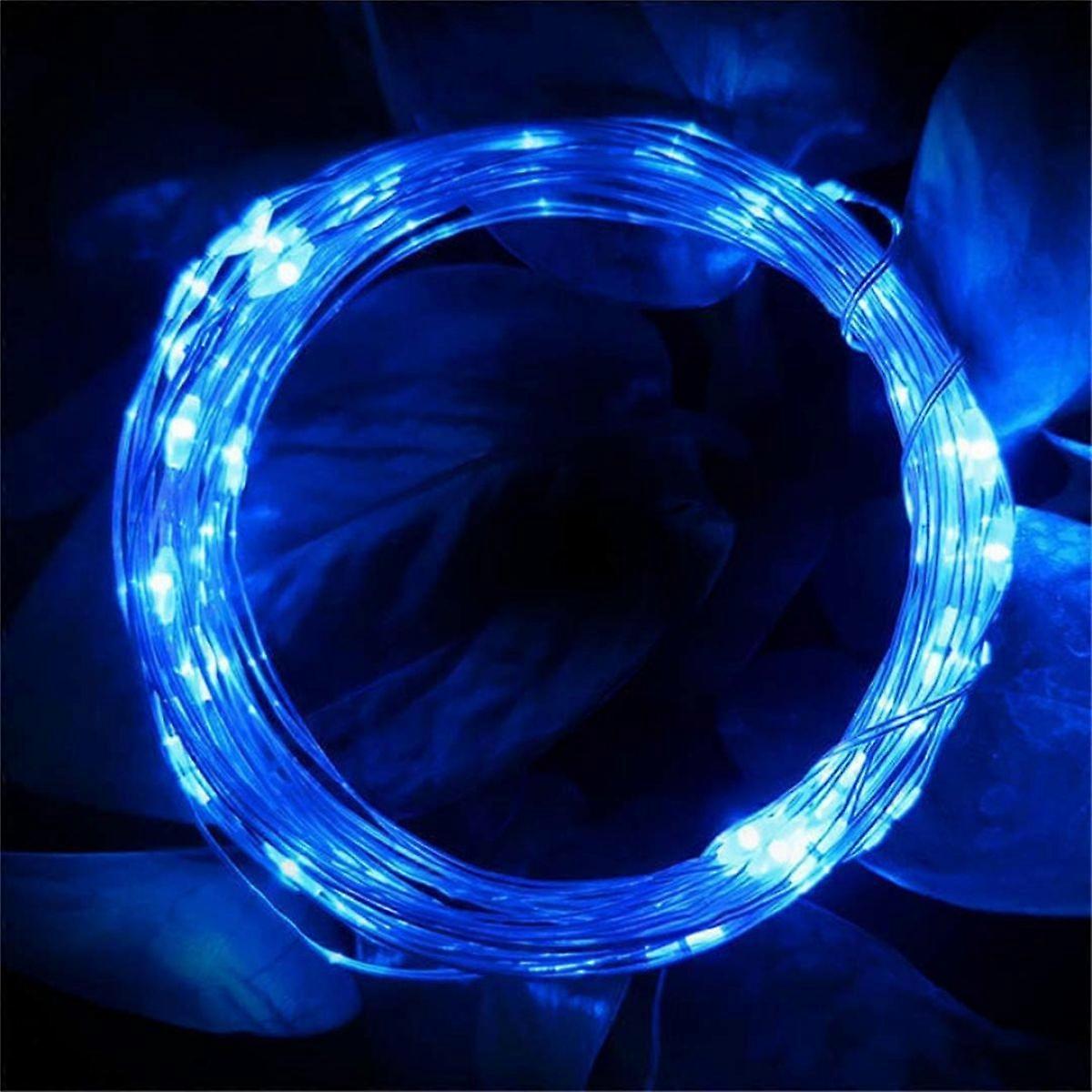 10M 100 Light Copper Wire LED String Lights Remote Control Lamp (Blue)