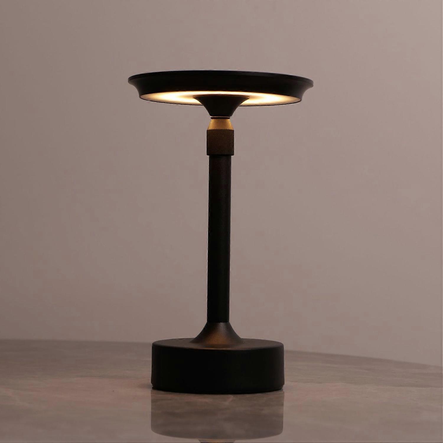 Extendable I Shaped Table Lamp USB Rechargeable Bedside Night Light Touch Control Desk Lamp - Black