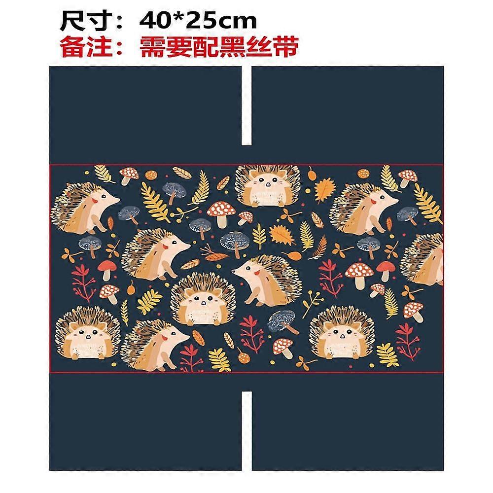 Polyester Book Covers Elastic Notebook Wraps Rectangle Hedgehog 400x250mm