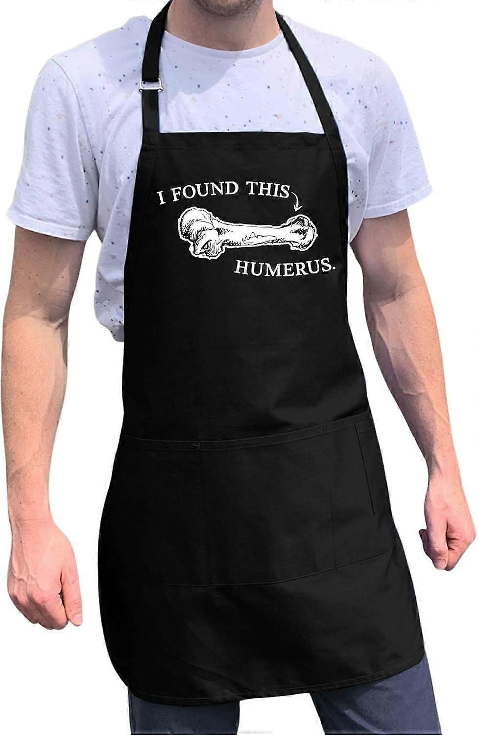 Found Humerus Adjustable BBQ Apron for Men, One Size