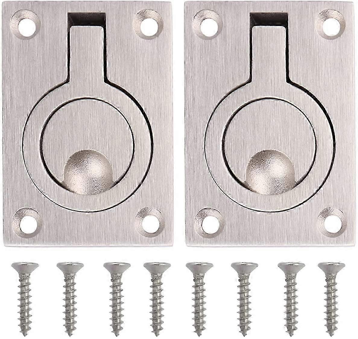 Flush Ring Pull Handle Stainless Steel Lift Ring - 2PCS