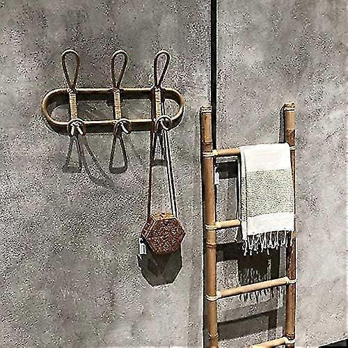 Kids Clothes Organizer Rack - Rattan Wall Hooks For Room Decor