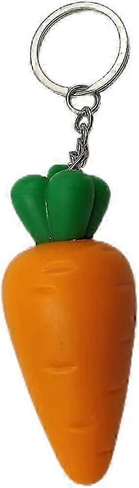 3Pcs Mini Key Ring Flashlight Cute Carrot Shaped LED Keychain Light Key Ring