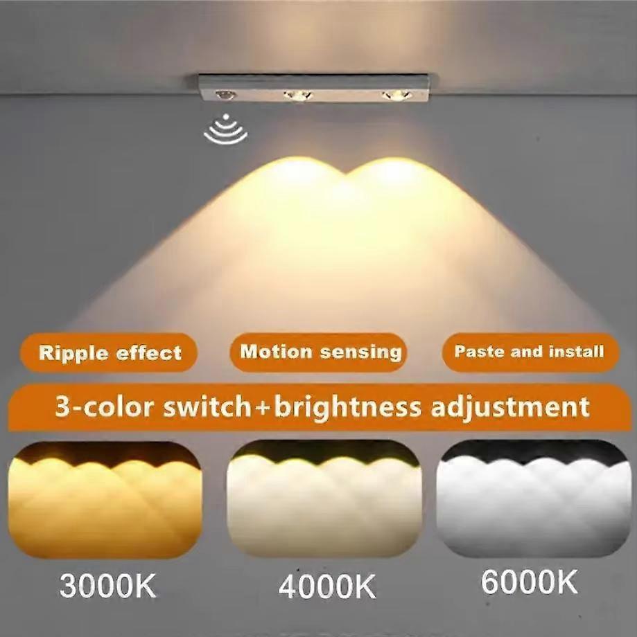 LED Night Light PIR Motion Sensor Light Wireless USB Rechargeable Night Lamp For Kitchen Cabinet Wardrobe Lamp Staircase