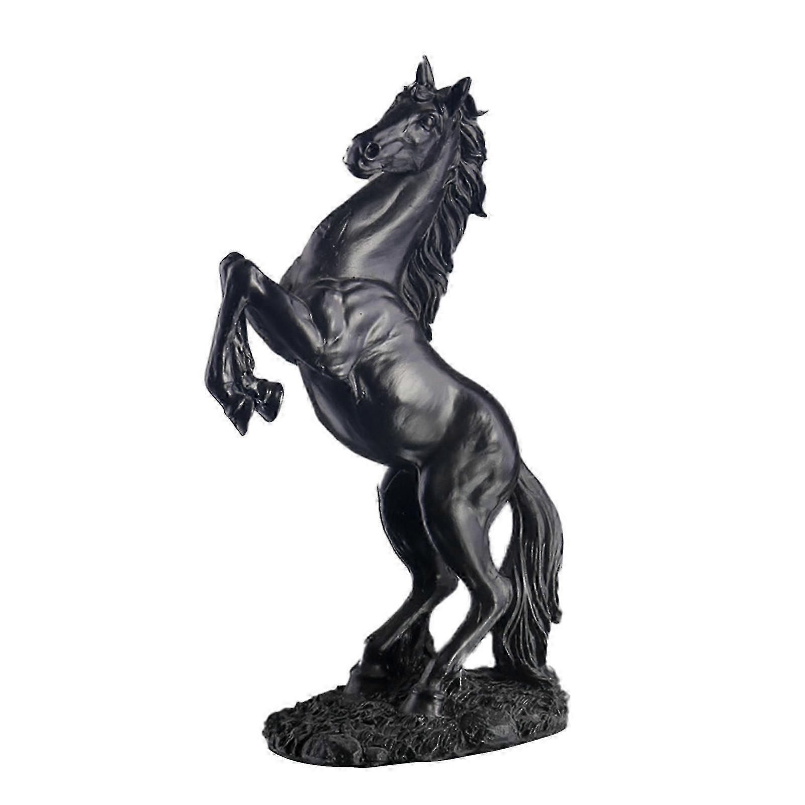 Anti-fade Horse Figurine Precisely Detail Resin Attract Luck Wealth Standing Miniature Horse For Home