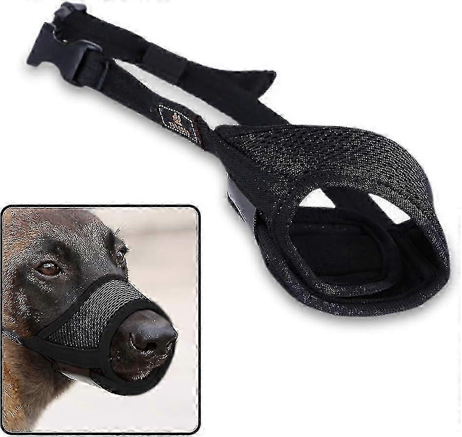 كمامة Andiker ، شبكة ، مع مشبك قابل للتعديل وحشو ناعم ، لمنع النباح والعض و ch