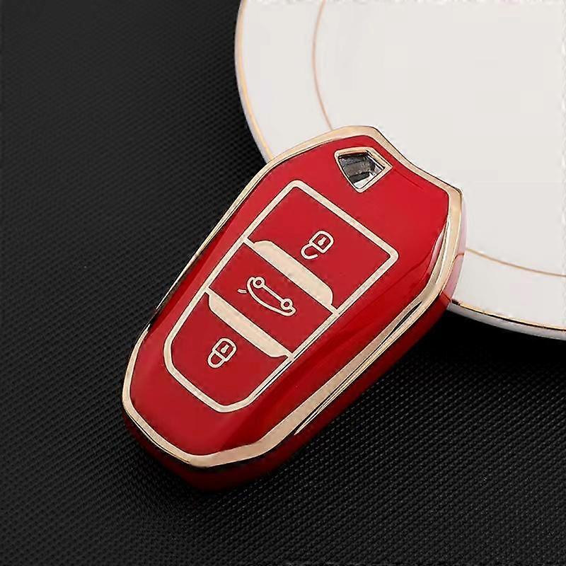 TPU Golden Edge Car Key Cover Case Shell For Peugeot 308 408 508 2008 3008 4008 5008 Citroen C4 C4L C6 C3-XR Picasso DS3 DS4 DS5