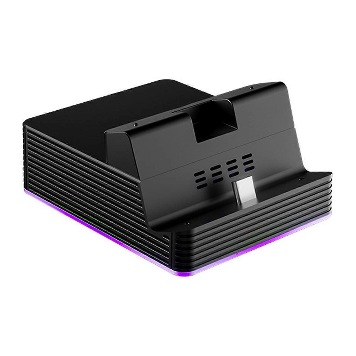 Portable Dock Station for Switch with USB-C PD Charging Stand Adapter USB 3.0 Port RGB Light for OLED