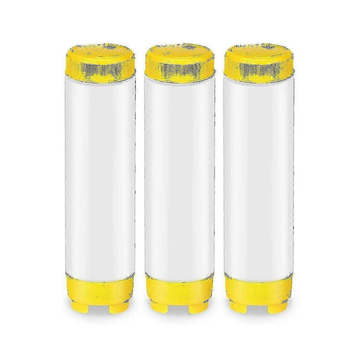 16oz Refillable Inverted Plastic Squeeze Bottles for Sauces - Tip Valve Dispenser