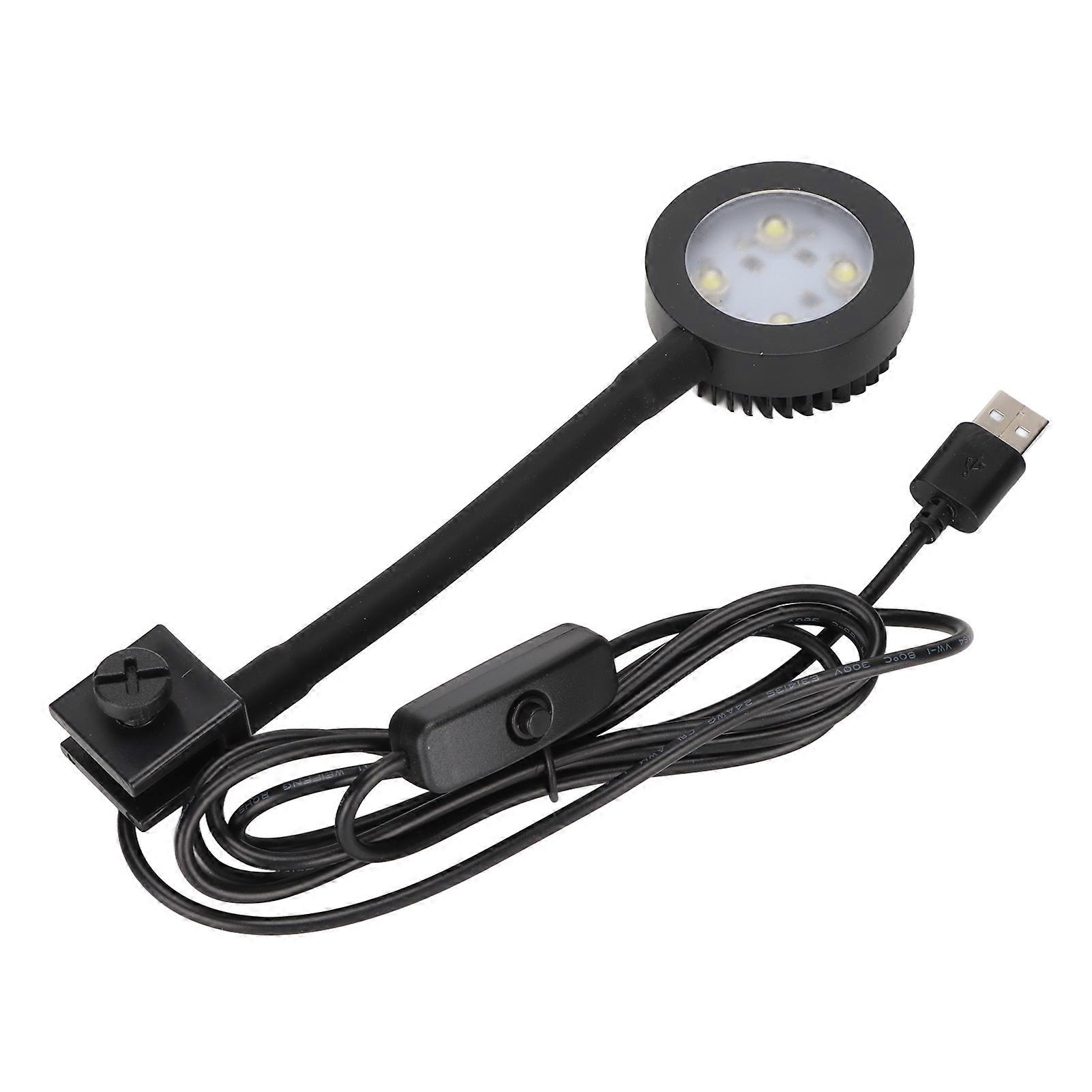 Aquarium Light High Brightness 360° Rotatable Clip On LED Fish Tank Lamp for Within 0.4in Thickness