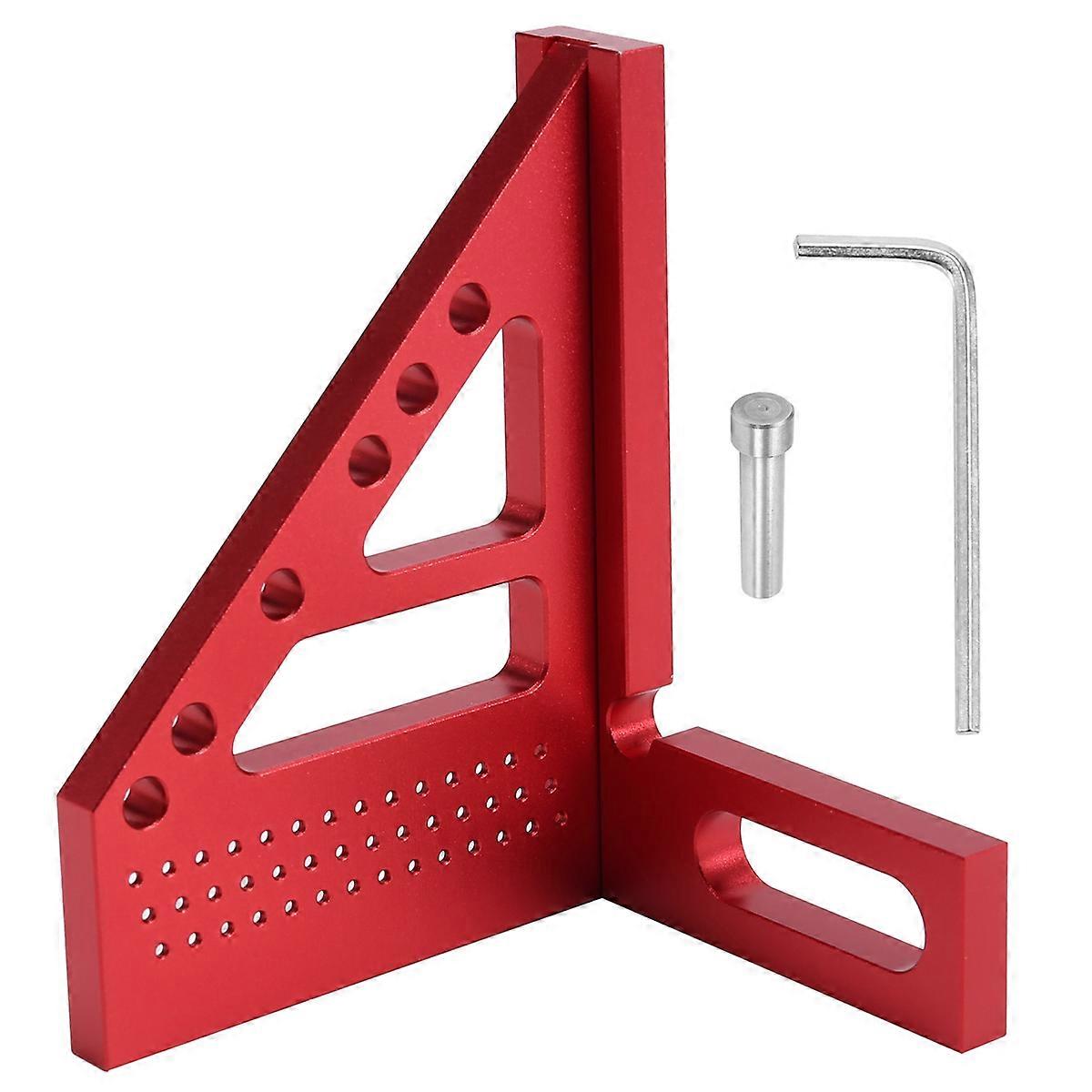 Measurement Tool Woodworking Square Protractor Aluminum Alloy Woodworking Square with Dowel Pins An