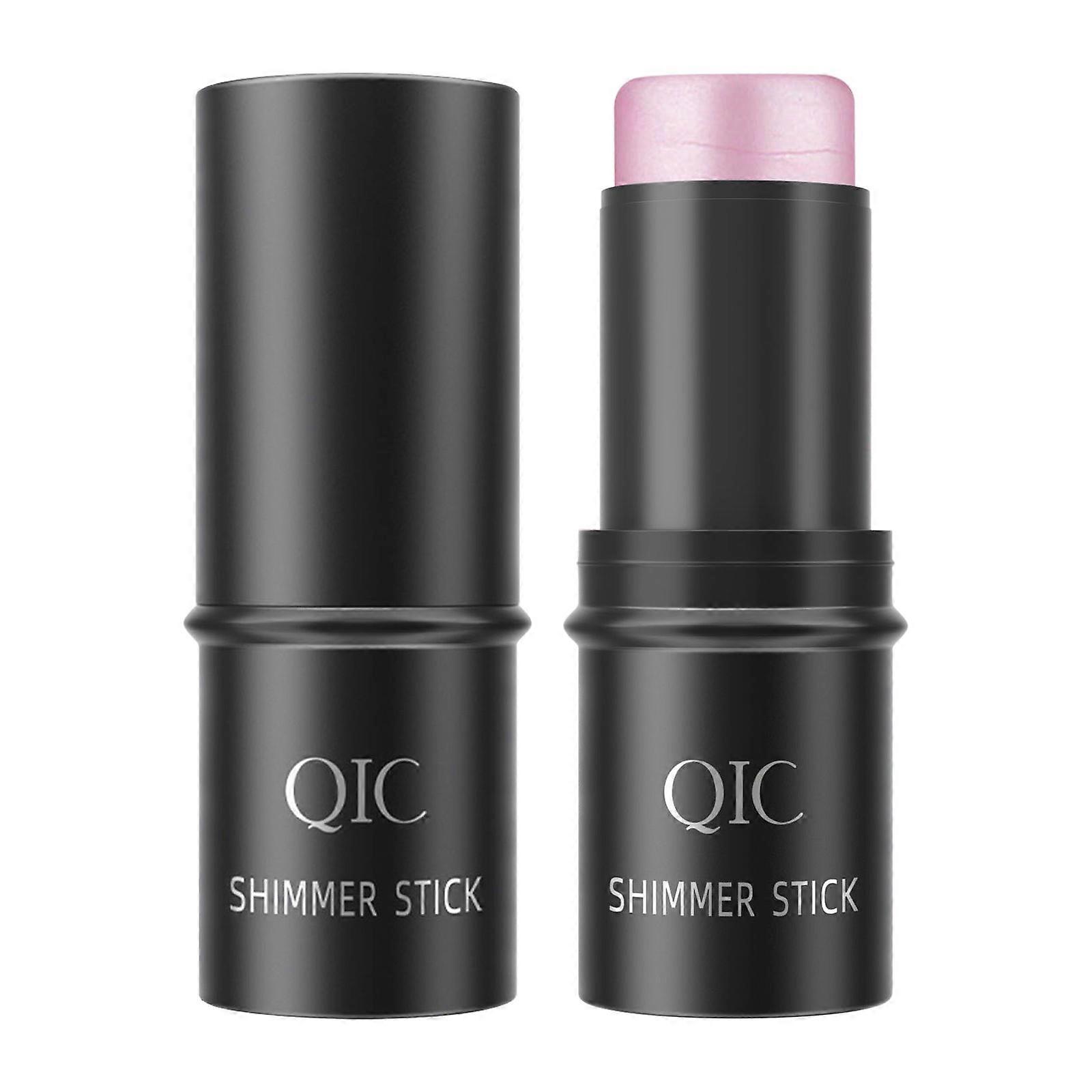 Qini Colorful High Gloss Stick Three Dimensional Face Priming Cream Lying Silkworm Pen Powder Blusher Stick Color Makeup 6g Oil-control