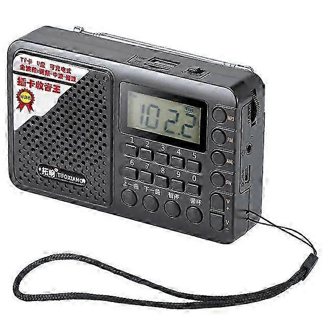 Full Band Radio Portable FM/AM/SW Receiver Rechargeable Radio TF/USB Music Player with LCD Display 3.5mm Headphone