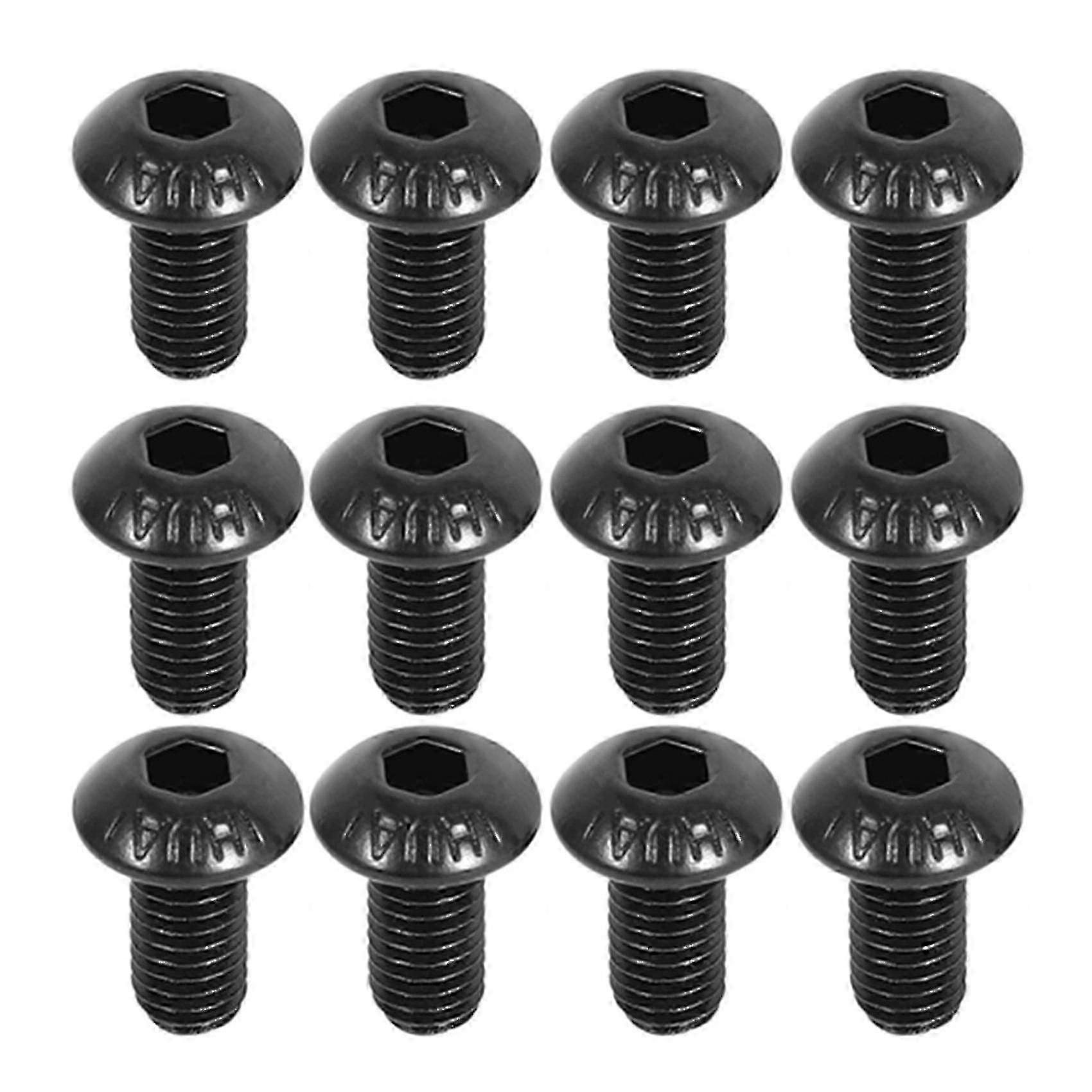 Button M5 X 10mm Hex Head Screw Cap Black 50 New